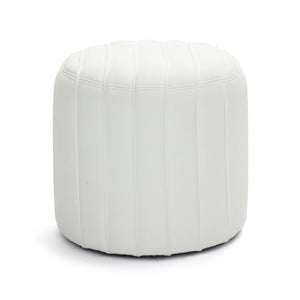 Pouch Cream Chenille Ottoman