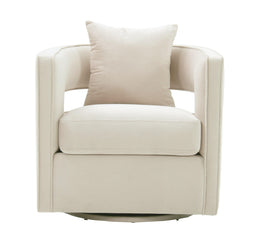 Kennedy Cream Velvet Swivel Chair