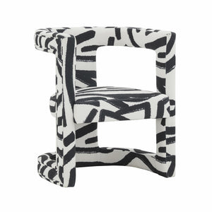 Ada Chair in Black Brushstroke Pattern - UK