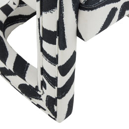 Ada Chair in Black Brushstroke Pattern