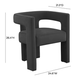 Sloane Black Velvet Chair - UK