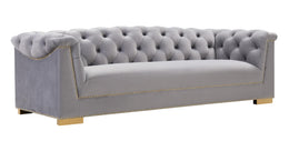 Farah Grey Velvet Sofa