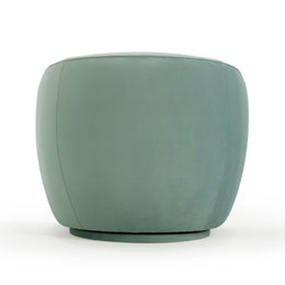 Jordan Sea Blue Velvet Swivel Chair