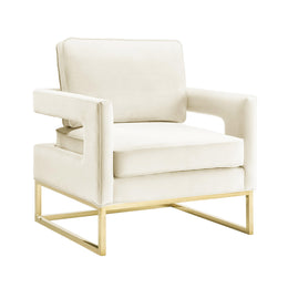Avery Cream Velvet Chair - UK