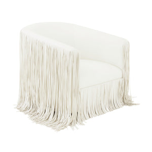 Shag Me Ivory Vegan Leather Swivel Chair - UK