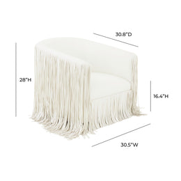 Shag Me Ivory Vegan Leather Swivel Chair - UK