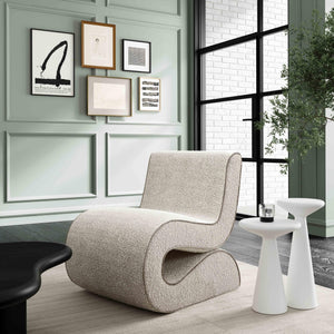Senna Speckled Grey Boucle Accent Chair - UK