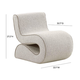 Senna Speckled Grey Boucle Accent Chair - UK