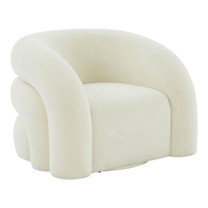 Slipper Cream Vegan Shearling Swivel Chair