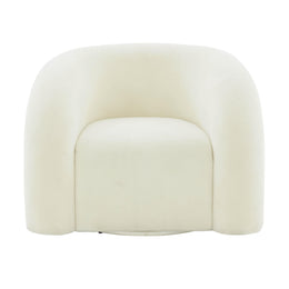 Slipper Cream Vegan Shearling Swivel Chair