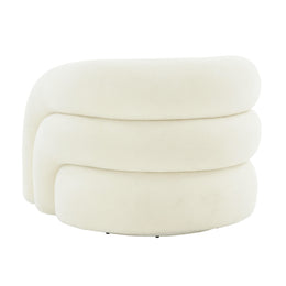 Slipper Cream Vegan Shearling Swivel Chair