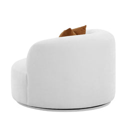 Fickle Grey Velvet Swivel Chair - UK