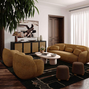 Misty Brown Boucle Accent Chair - UK