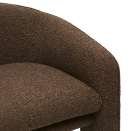 Marla Chocolate Brown Boucle Accent Chair - UK