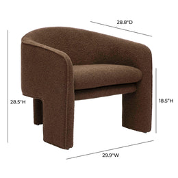 Marla Chocolate Brown Boucle Accent Chair - UK