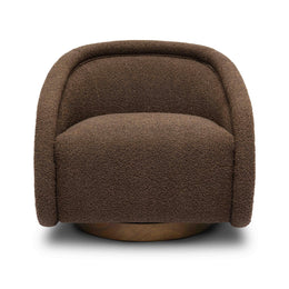 Rory Chocolate Brown Boucle Swivel Chair