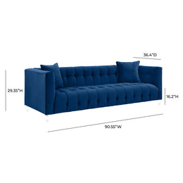 Bea Navy Velvet Sofa