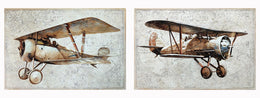 Hand Painted Textured Canvas In Frame (Set) Curated Canvas