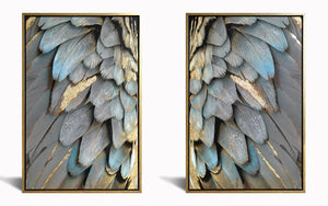 Hand Painted Textured Canvas In Frame (Set) Curated Canvas