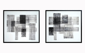 Hand Painted Textured Canvas In Frame (Set) Curated Canvas