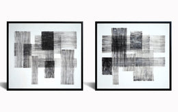 Hand Painted Textured Canvas In Frame (Set) Curated Canvas