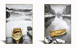Hand Painted Textured Canvas In Frame (Set) Curated Canvas