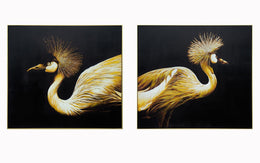 Hand Painted Textured Canvas In Frame (Set) Curated Canvas