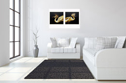 Hand Painted Textured Canvas In Frame (Set) Curated Canvas