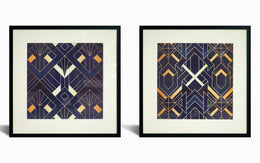 Hand Painted Textured Canvas In Frame (Set) Curated Canvas
