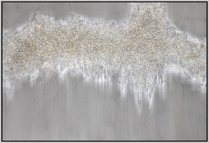 Hand Painted Textured Canvas W/ Glitter In Frame Curated Canvas