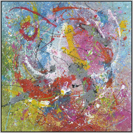 Hand Painted Textured Canvas In Frame Curated Canvas