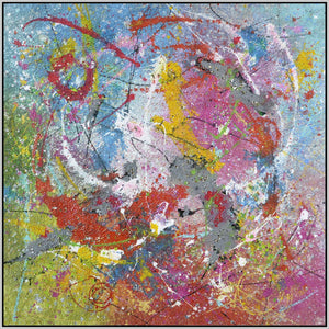 Hand Painted Textured Canvas In Frame Curated Canvas