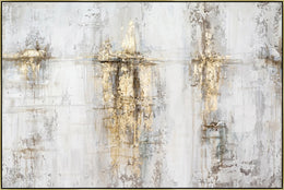 Hand Painted Textured Canvas W/ Foil In Frame Curated Canvas