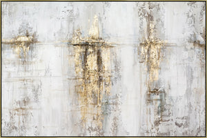 Hand Painted Textured Canvas W/ Foil In Frame Curated Canvas