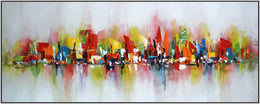 Hand Painted Textured Canvas In Frame Curated Canvas