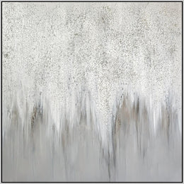 Hand Painted Textured Canvas W/ Glitter In Frame Curated Canvas