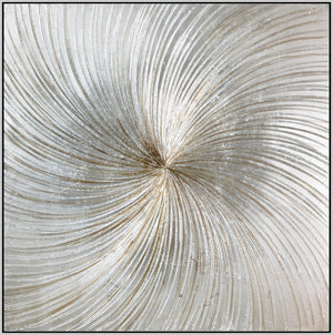 Hand Painted Textured Canvas W/ Foil In Frame Curated Canvas