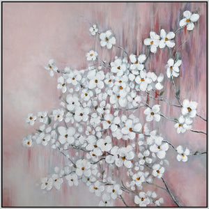 Hand Painted Textured Canvas W/ Foil In Frame Curated Canvas