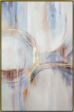 Hand Painted Textured Canvas W/ Foil In Frame Curated Canvas