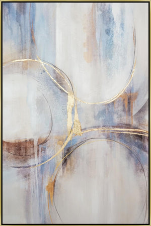 Hand Painted Textured Canvas W/ Foil In Frame Curated Canvas