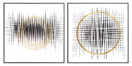 Hd Print Textured Canvas W/ Foil In Frame - Set Curated Canvas