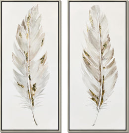 Hand Painted Textured Canvas In Frame (Set 2) Curated Canvas