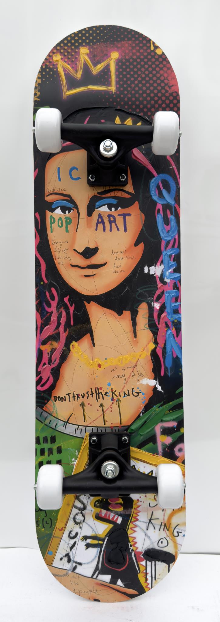 Skateboard - Graffiti Mona Lisa Mixed Media