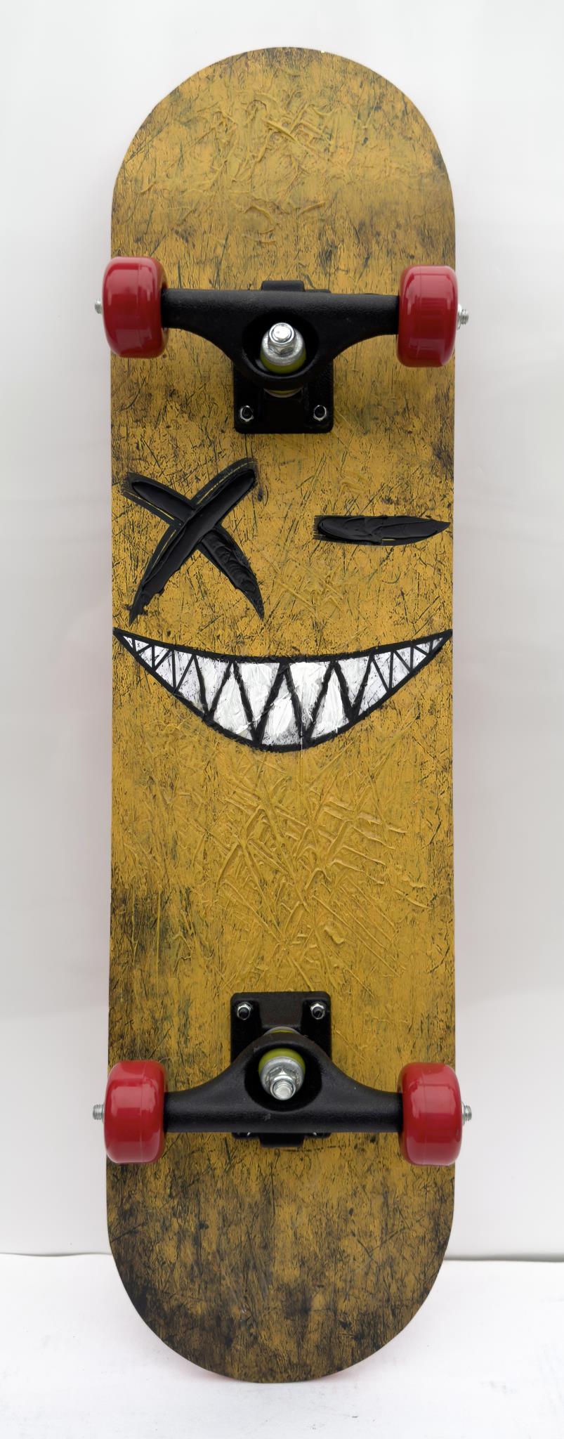 Skateboard - Smile Wink Mixed Media
