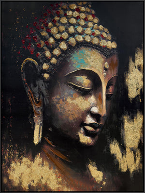 Buddha On Black Curated Canvas