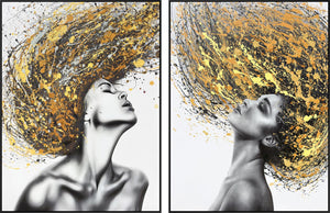 Golden Hair  (Set 2) Curated Canvas