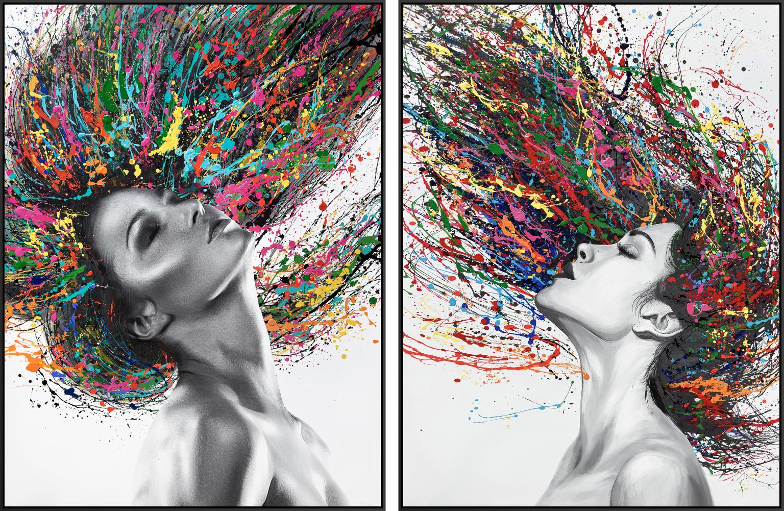 Rainbow Hair (Set 2) Curated Canvas