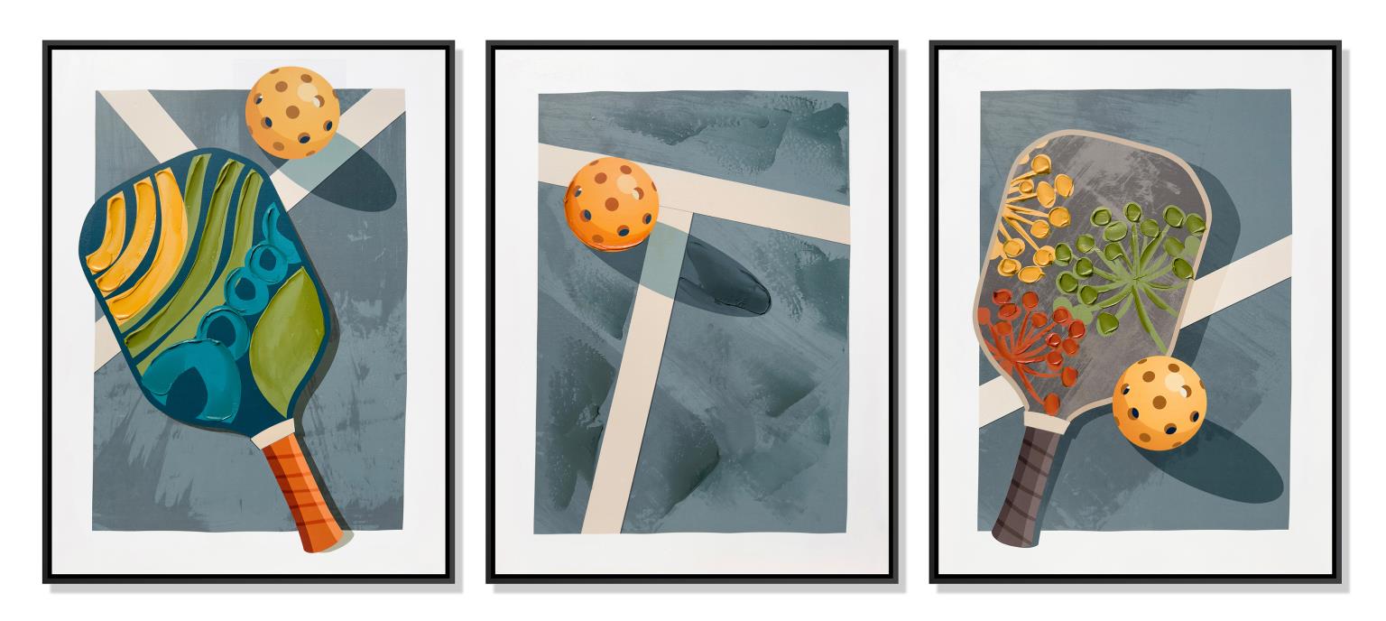Pickleball (Set 3) Curated Canvas