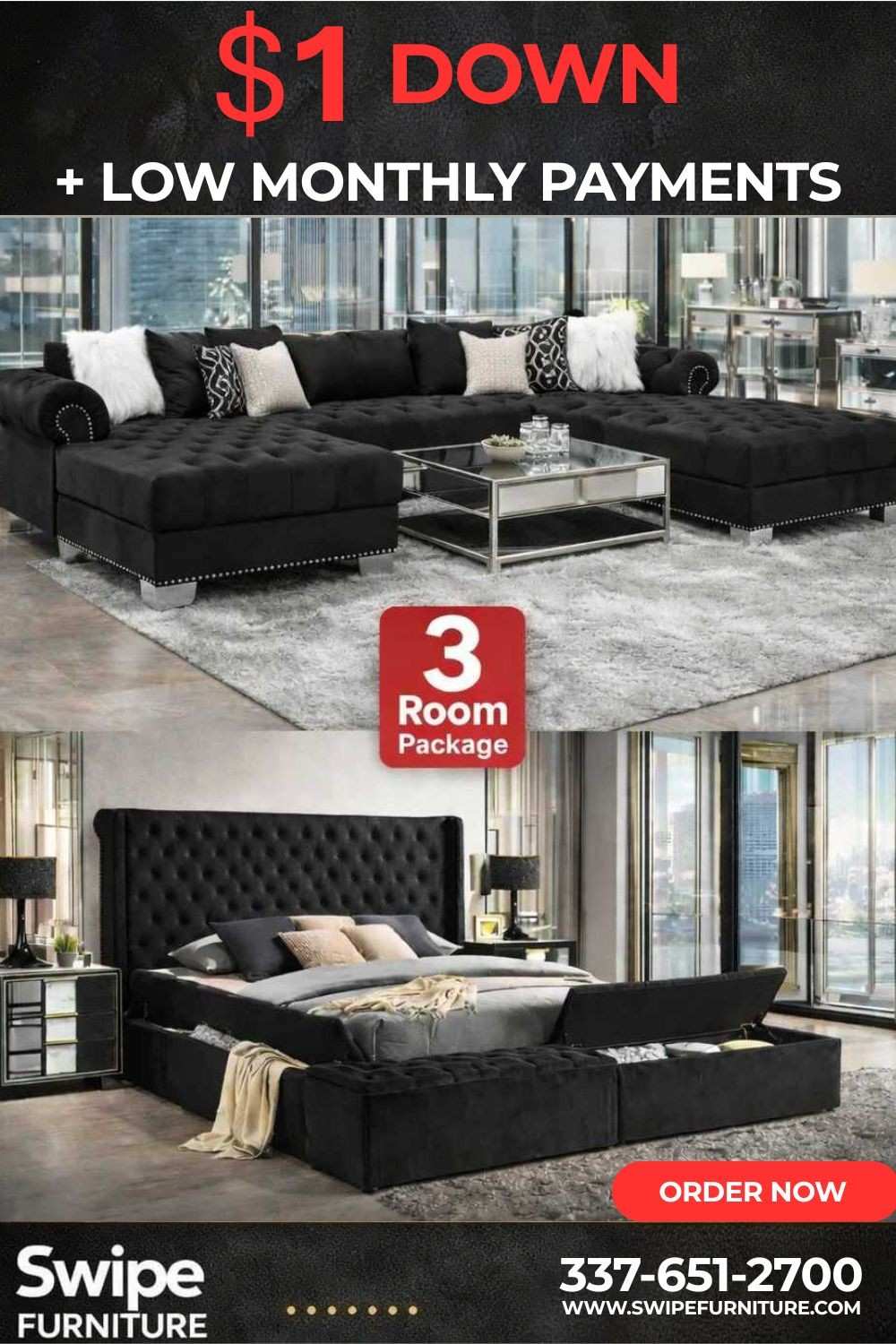 Park Hills 3 Room Package Free Mattress
