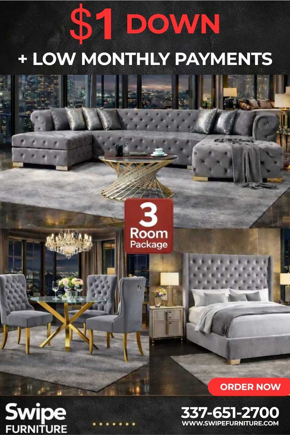 Neva gray 3 Room Package